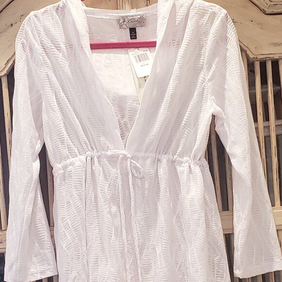 J Valdi White Hooded Bathing Suit Cover Up - Picture 2 of 9